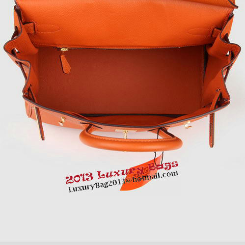 Hermes Birkin 30CM Tote Bag Orange Original Leather H30 Gold Hermes Birkin 30CM Tote Bag Orange Original Leather H30 Gold
