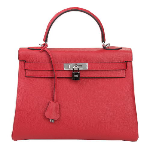 Hermes Kelly 32cm Shoulder Bag Burgundy Original Leather K32 Silver Hermes Kelly 32cm Shoulder Bag Burgundy Original Leather K32 Silver