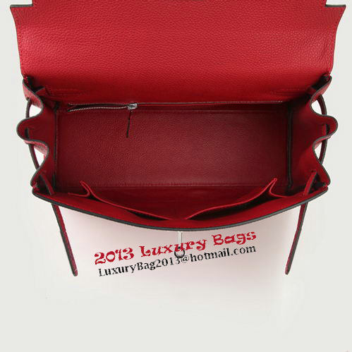 Hermes Kelly 32cm Shoulder Bag Burgundy Original Leather K32 Silver Hermes Kelly 32cm Shoulder Bag Burgundy Original Leather K32 Silver