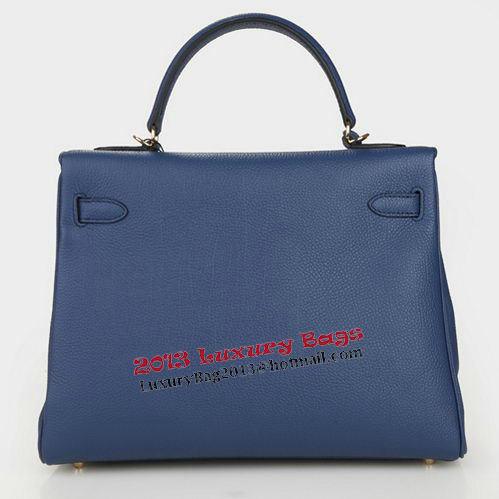 Hermes Kelly 32cm Shoulder Bag Dark Blue Original Leather K32 Gold Hermes Kelly 32cm Shoulder Bag Dark Blue Original Leather K32 Gold