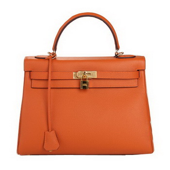 Hermes Kelly 32cm Shoulder Bag Orange Original Leather K32 Gold Hermes Kelly 32cm Shoulder Bag Orange Original Leather K32 Gold
