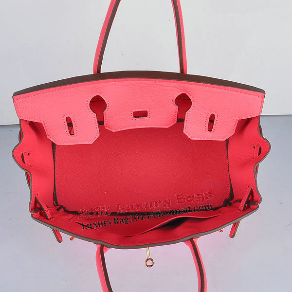 Hermes Birkin 30CM Tote Bags Pink Clemence Leather Gold Hermes Birkin 30CM Tote Bags Pink Clemence Leather Gold
