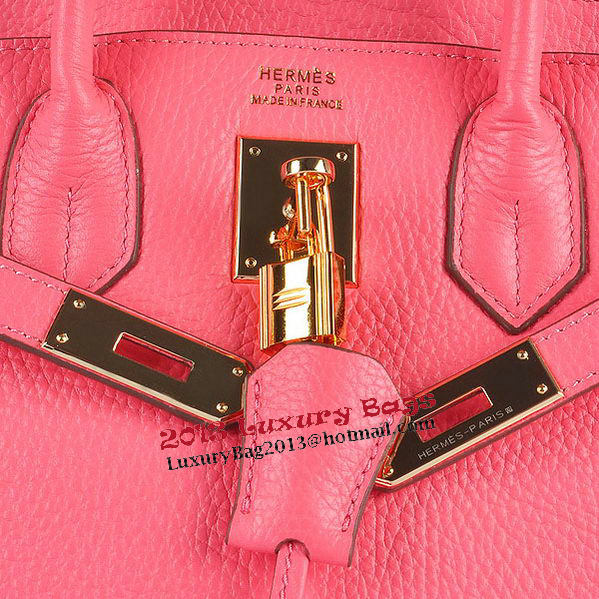 Hermes Birkin 30CM Tote Bags Pink Clemence Leather Gold Hermes Birkin 30CM Tote Bags Pink Clemence Leather Gold