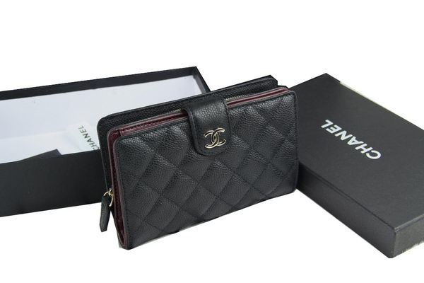 Chanel Matelasse Bi-Fold Wallet in Original Cannage Pattern A48667 Black Chanel Matelasse Bi-Fold Wallet in Original Cannage Pattern A48667 Black