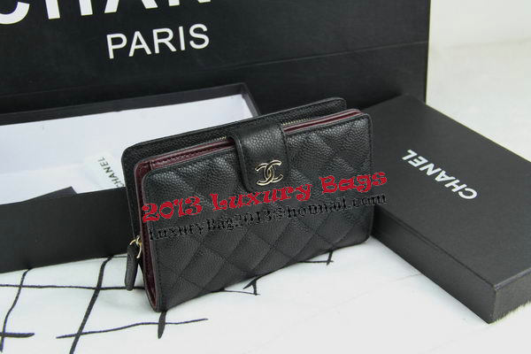 Chanel Matelasse Bi-Fold Wallet in Original Cannage Pattern A48667 Black Chanel Matelasse Bi-Fold Wallet in Original Cannage Pattern A48667 Black