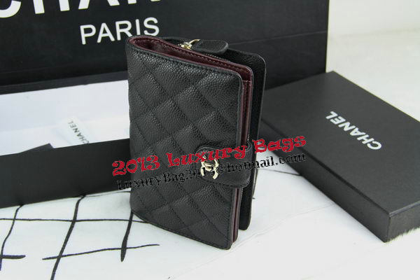 Chanel Matelasse Bi-Fold Wallet in Original Cannage Pattern A48667 Black Chanel Matelasse Bi-Fold Wallet in Original Cannage Pattern A48667 Black