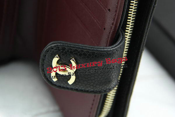 Chanel Matelasse Bi-Fold Wallet in Original Cannage Pattern A48667 Black Chanel Matelasse Bi-Fold Wallet in Original Cannage Pattern A48667 Black