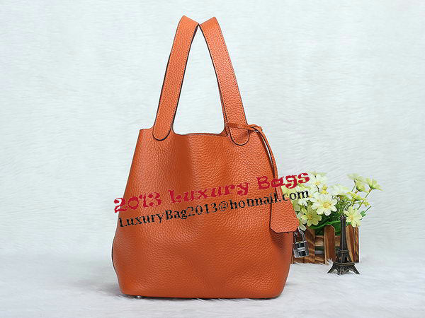 Hermes Picotin Lock MM Bag in Original Leather Orange Hermes Picotin Lock MM Bag in Original Leather Orange