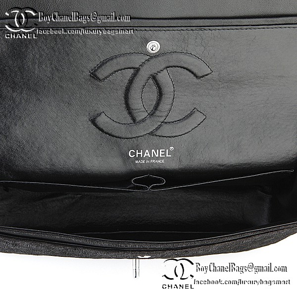 Chanel Classic Flap Bag 2.55 Series Original Grain Leather CHA1112 Black Chanel Classic Flap Bag 2.55 Series Original Grain Leather CHA1112 Black