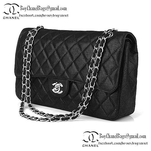 Chanel Classic Flap Bag 2.55 Series Original Grain Leather CHA1112 Black Chanel Classic Flap Bag 2.55 Series Original Grain Leather CHA1112 Black