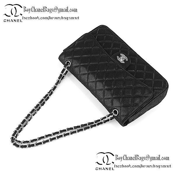 Chanel Classic Flap Bag 2.55 Series Original Grain Leather CHA1112 Black Chanel Classic Flap Bag 2.55 Series Original Grain Leather CHA1112 Black
