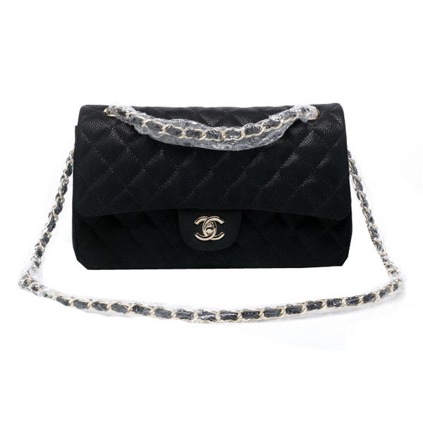 Chanel Classic Flap Bag 2.55 Series Original Nubuck Cannage Pattern CHA1112 Black Chanel Classic Flap Bag 2.55 Series Original Nubuck Cannage Pattern CHA1112 Black