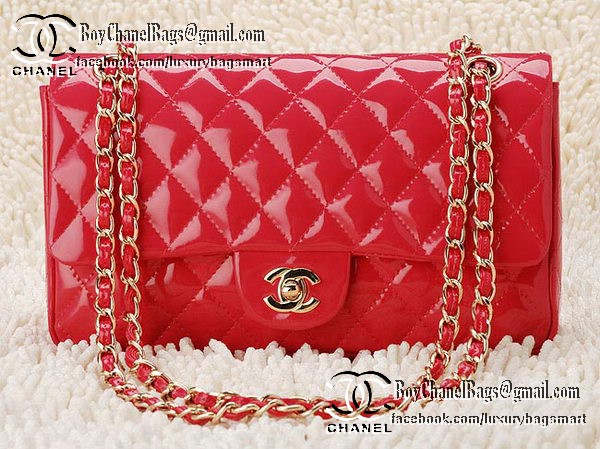Chanel Classic Flap Bag 2.55 Series Patent Leather CHA1112 Peach Chanel Classic Flap Bag 2.55 Series Patent Leather CHA1112 Peach