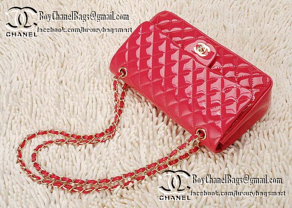 Chanel Classic Flap Bag 2.55 Series Patent Leather CHA1112 Peach Chanel Classic Flap Bag 2.55 Series Patent Leather CHA1112 Peach