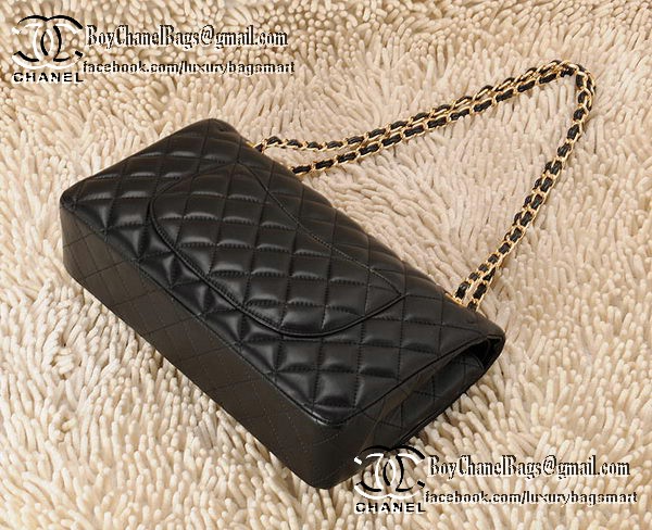 Chanel Classic Flap Bag CHA1113 Black Sheepskin Leather Chanel Classic Flap Bag CHA1113 Black Sheepskin Leather