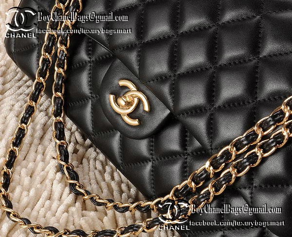 Chanel Classic Flap Bag CHA1113 Black Sheepskin Leather Chanel Classic Flap Bag CHA1113 Black Sheepskin Leather