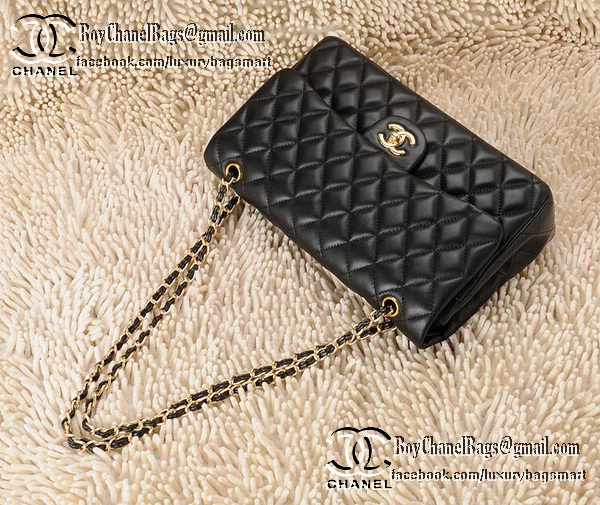 Chanel Classic Flap Bag CHA1113 Black Sheepskin Leather Chanel Classic Flap Bag CHA1113 Black Sheepskin Leather