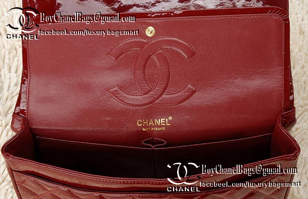Chanel Classic Flap Bag Patent Leather CHA1113 Burgundy Chanel Classic Flap Bag Patent Leather CHA1113 Burgundy
