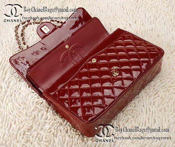 Chanel Classic Flap Bag Patent Leather CHA1113 Burgundy Chanel Classic Flap Bag Patent Leather CHA1113 Burgundy