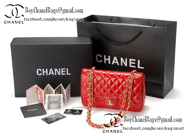 Chanel Classic Flap Bag Patent Leather CHA1113 Red Chanel Classic Flap Bag Patent Leather CHA1113 Red