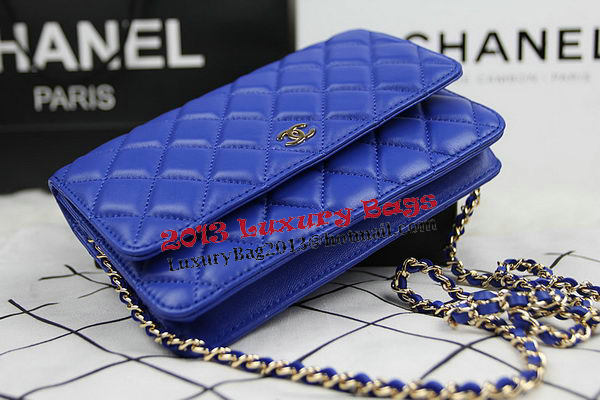 Chanel CHA33814 Blue Original Sheepskin Leather mini Flap Bag Gold Chanel CHA33814 Blue Original Sheepskin Leather mini Flap Bag Gold