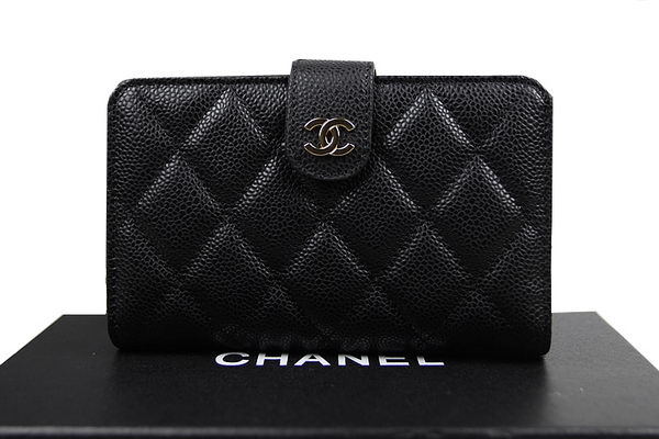 Chanel Matelasse Bi-Fold Wallet Original Cannage Pattern Leater CHA48667 Black Chanel Matelasse Bi-Fold Wallet Original Cannage Pattern Leater CHA48667 Black