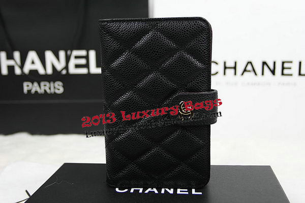 Chanel Matelasse Bi-Fold Wallet Original Cannage Pattern Leater CHA48667 Black Chanel Matelasse Bi-Fold Wallet Original Cannage Pattern Leater CHA48667 Black