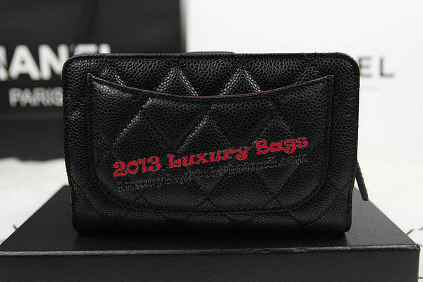 Chanel Matelasse Bi-Fold Wallet Original Cannage Pattern Leater CHA48667 Black Chanel Matelasse Bi-Fold Wallet Original Cannage Pattern Leater CHA48667 Black