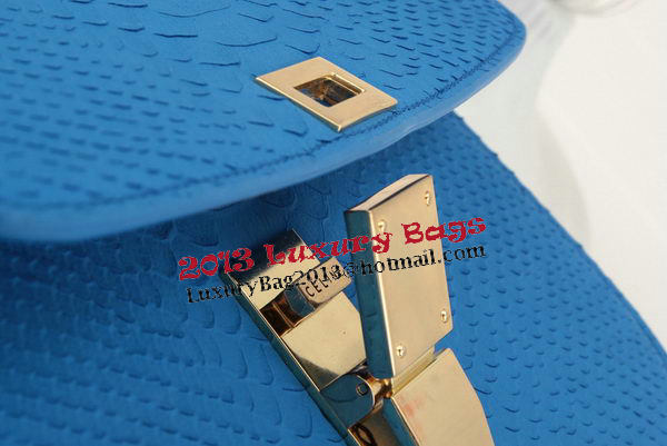 Celine Classic Box Small Flap Bag Smooth Leather 11042 Blue Celine Classic Box Small Flap Bag Smooth Leather 11042 Blue