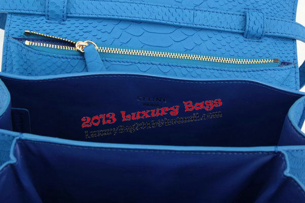 Celine Classic Box Small Flap Bag Smooth Leather 11042 Blue Celine Classic Box Small Flap Bag Smooth Leather 11042 Blue