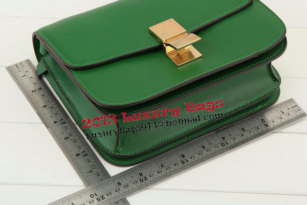Celine Classic Box Small Flap Bag Smooth Leather 11042 Green Celine Classic Box Small Flap Bag Smooth Leather 11042 Green
