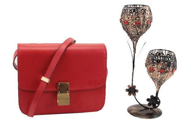 Celine Classic Box Small Flap Bag Smooth Leather 11042 Red Celine Classic Box Small Flap Bag Smooth Leather 11042 Red