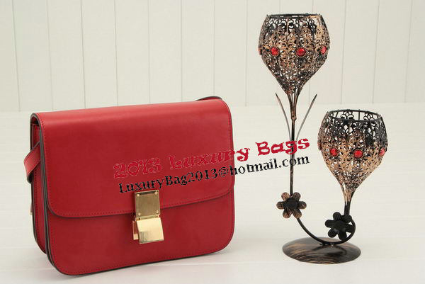 Celine Classic Box Small Flap Bag Smooth Leather 11042 Red Celine Classic Box Small Flap Bag Smooth Leather 11042 Red