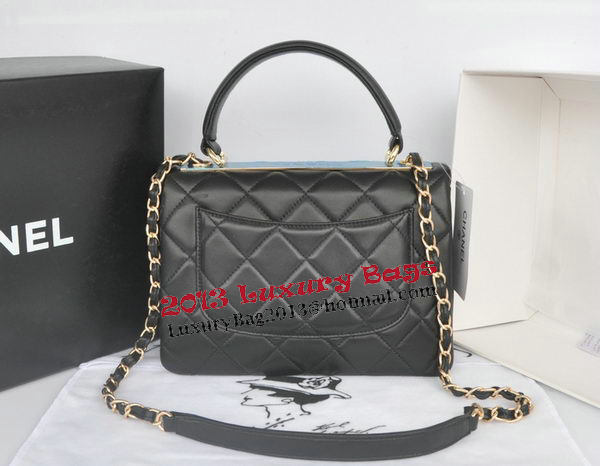 Chanel Classic Top Handle Bag Original Sheepskin Leather CHA92236 Black Chanel Classic Top Handle Bag Original Sheepskin Leather CHA92236 Black
