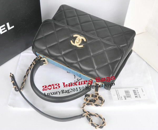 Chanel Classic Top Handle Bag Original Sheepskin Leather CHA92236 Black Chanel Classic Top Handle Bag Original Sheepskin Leather CHA92236 Black
