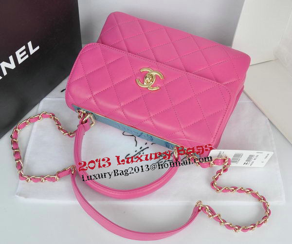 Chanel Classic Top Handle Bag Original Sheepskin Leather CHA92236 Rose Chanel Classic Top Handle Bag Original Sheepskin Leather CHA92236 Rose