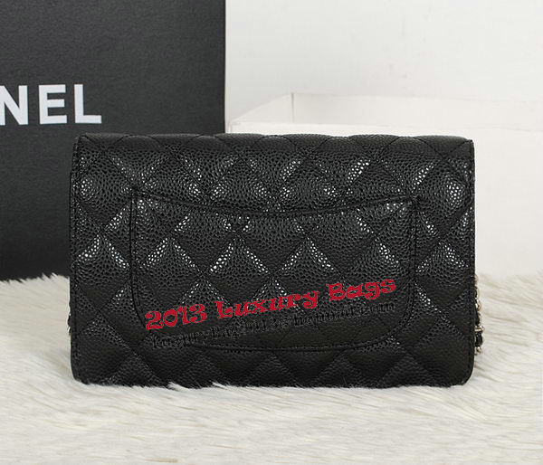 Chanel CHA33814 Original Cannage Leather mini Flap Bag Black