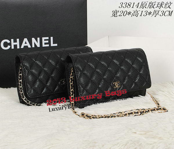 Chanel CHA33814 Original Cannage Leather mini Flap Bag Black