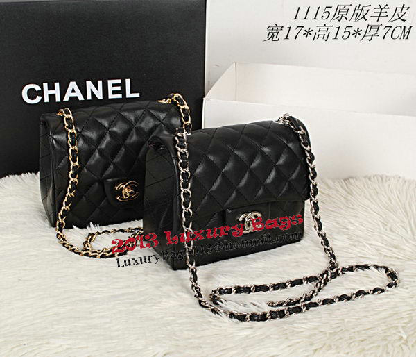 Chanel mini Classic Flap Bag Original Leather CHA1115 Black Chanel mini Classic Flap Bag Original Leather CHA1115 Black