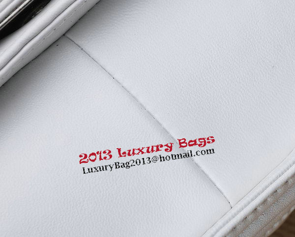 Chanel Boy Flap Shoulder Bag White Original Calfskin Leather CHA67086 Silver