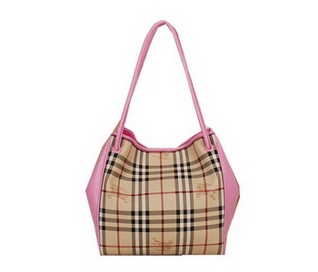BurBerry Small Haymarket Check Tote Bag B5911 Pink BurBerry Small Haymarket Check Tote Bag B5911 Pink