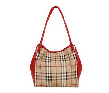BurBerry Small Haymarket Check Tote Bag B5911 Red BurBerry Small Haymarket Check Tote Bag B5911 Red