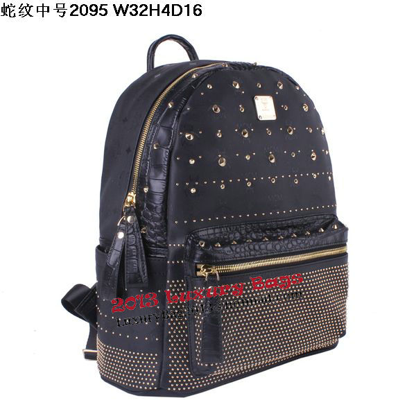 MCM Armour Medium Backpack Snake Leather MC2095 Black MCM Armour Medium Backpack Snake Leather MC2095 Black