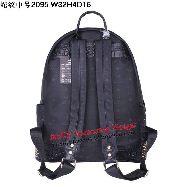 MCM Armour Medium Backpack Snake Leather MC2095 Black MCM Armour Medium Backpack Snake Leather MC2095 Black