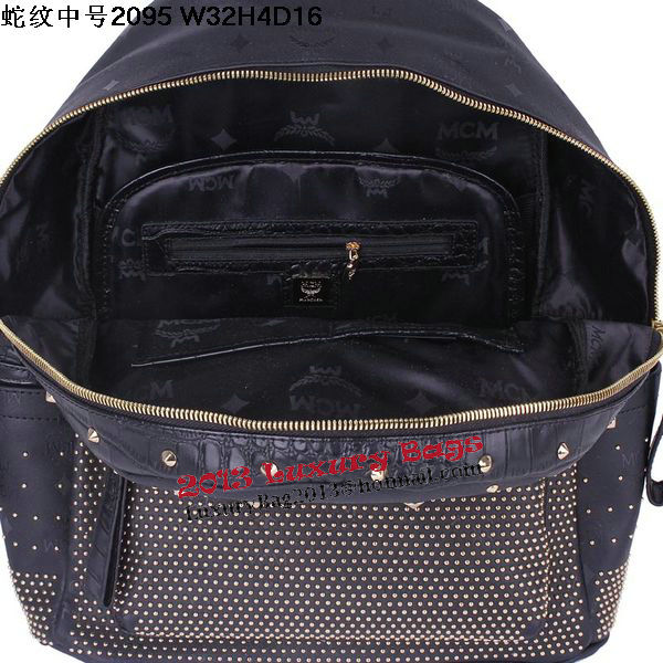 MCM Armour Medium Backpack Snake Leather MC2095 Black MCM Armour Medium Backpack Snake Leather MC2095 Black