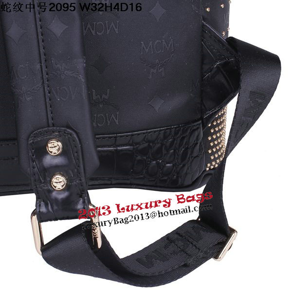 MCM Armour Medium Backpack Snake Leather MC2095 Black MCM Armour Medium Backpack Snake Leather MC2095 Black