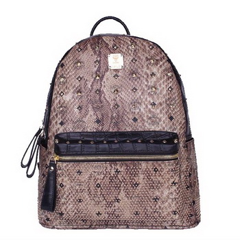 MCM Armour Medium Backpack Snake Leather MC2095 Brown MCM Armour Medium Backpack Snake Leather MC2095 Brown