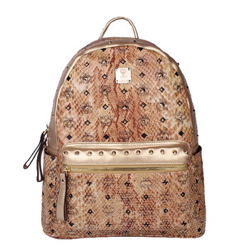 MCM Armour Medium Backpack Snake Leather MC2095 Gold MCM Armour Medium Backpack Snake Leather MC2095 Gold