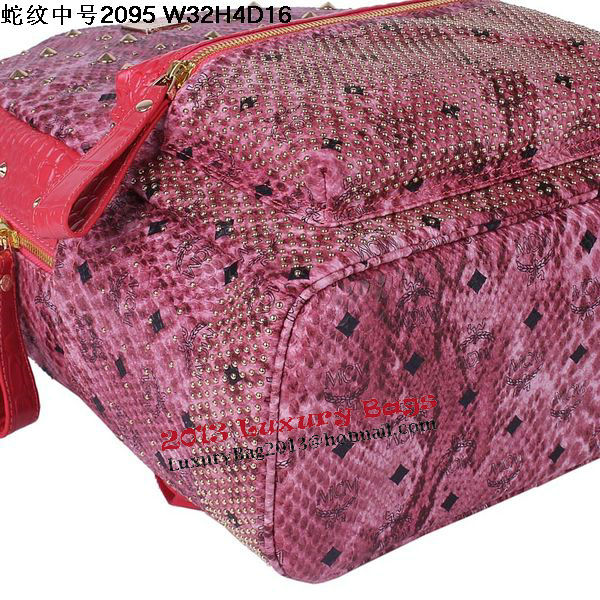 MCM Armour Medium Backpack Snake Leather MC2095 Rose MCM Armour Medium Backpack Snake Leather MC2095 Rose
