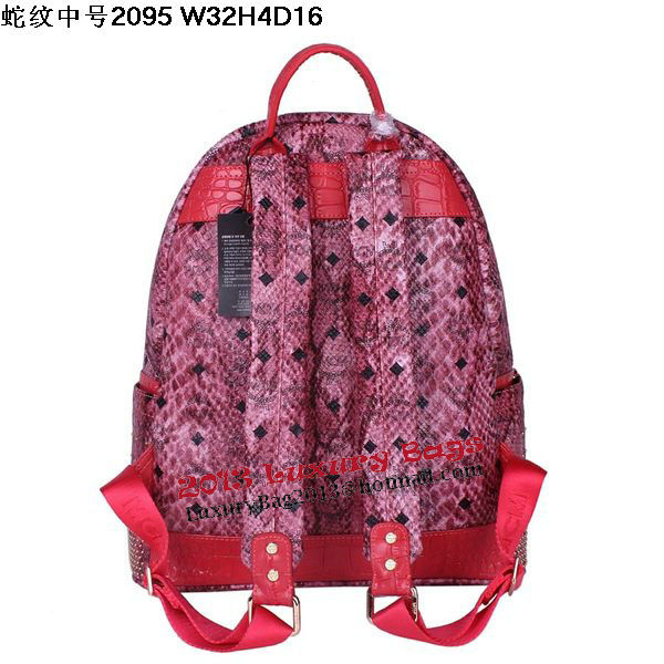 MCM Armour Medium Backpack Snake Leather MC2095 Rose MCM Armour Medium Backpack Snake Leather MC2095 Rose